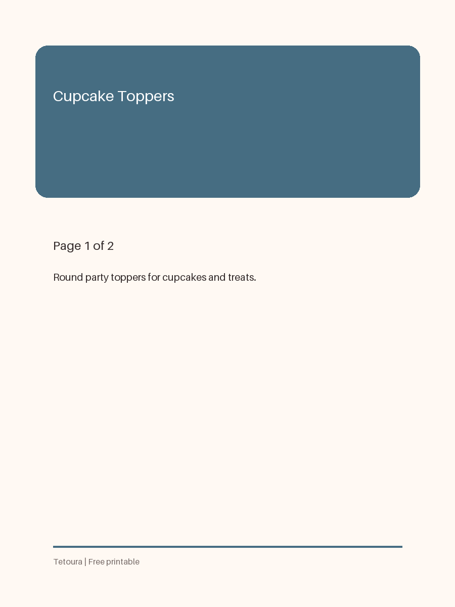 Preview of Cupcake Toppers