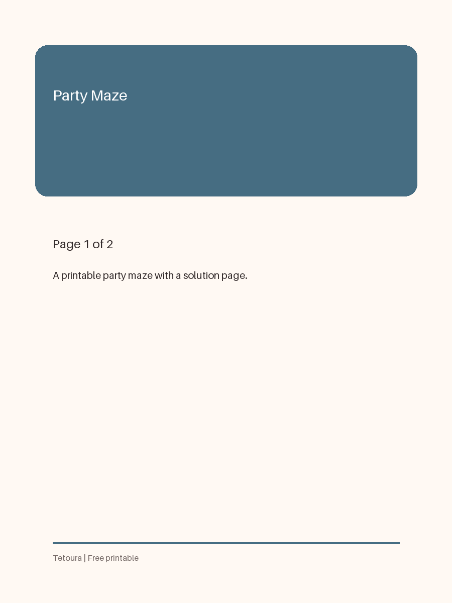Preview of Party Maze