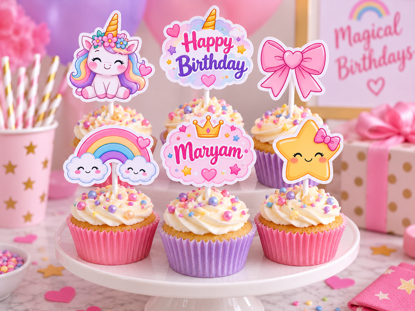 Cupcake Toppers design example